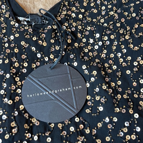 NWT Harlow & Graham sequin date top - Picture 3 of 5
